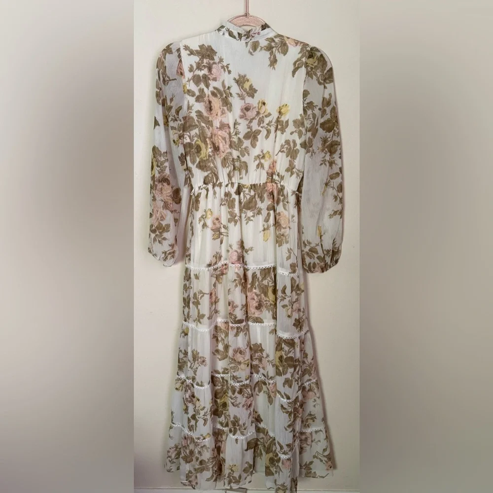1. State Floral Tiered Maxi Dress with Long Sleeves,
Size Xs - Picture 3 of 7